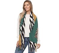 Glamexx24 Bufanda XXL Para Mujer Cuddly Warm Leo Pattern Poncho Con Flecos de 3 Colores de Gran Tamaño