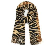 Glamexx24 Bufanda XXL para mujeres, modelo Leo cálido, bufanda poncho con flecos multicolores, bufanda manta de gran tamaño, Talla única