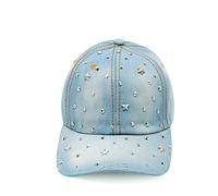 Glamexx24 Gorra de béisbol estilo vintage Topstyle de jeans con estrella y piedras de strass, Talla única
