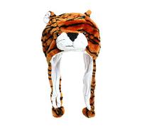 Glamexx24 Gorro de peluche con orejas de tigre, gorro de carnaval, cosplay, vacaciones, Navidad, Halloween, fiesta, gorro de invierno para niños y adultos
