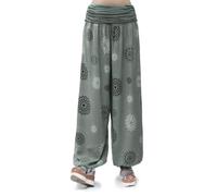 Glamexx24 Pantalones Yoga Mujer Pantalones Bombachos Casuales de Cintura Alta Pantalones Harem Playa Baggy Pants Danza Pilates, Estilos Sólidos y Estampados