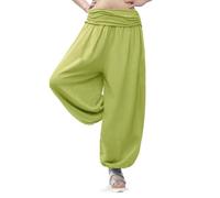 Glamexx24 Pantalones Yoga Mujer Pantalones Bombachos Casuales de Cintura Alta Pantalones Harem Playa Baggy Pants Danza Pilates, Estilos Sólidos y Estampados