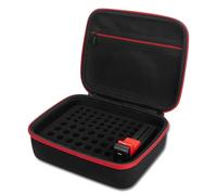 Glamgen Estuche de almacenamiento de batería con probador BT-168, capacidad para 64 pilas AA AAA, caja organizadora portátil para el hogar, emergencia, viajes, funda protectora rígida (pilas no
