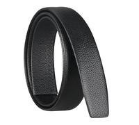 Glamicci Cinturón de cuero de trinquete para hombre sin hebilla, 35 mm, hebilla para cinturón de trinquete, tipo deslizante ajustable sin cinturón, correas de cinturón de repuesto con bloqueo