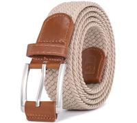 Glamicci Cinturón trenzado elástico, cinturón tejido elástico para pantalones de golf de 1 3/8 pulgadas (34 mm aprox.) | Cinturones trenzados casuales para hombre en una caja de regalo, estilo 23,