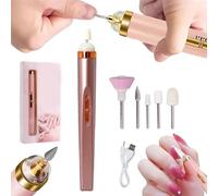 Glamics Nail Set,5 In 1 Glamics Electric Nail Manicure Set,2025 Glamics Electric Professional Manicure Nail Machine,Cordless Electric Nail File Set,Nail Drill for Nails Dead Skin Calluses (Rose Gold)