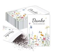 Glamify - 100 bolsas de semillas de agradecimiento por la hermosa época, bolsas de regalo para semillas de flores, bolsas de papel, mini bolsas de papel, para almacenamiento de semillas, para monedas