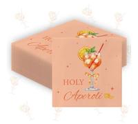 Glamifyr 80 servilletas Aperol, decoración para fiestas, color naranja, regalo para amantes del aperol, cumpleaños, fiestas temáticas, carnaval, carnaval (33 x 33 cm)