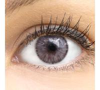 GLAMLENS lentillas de color - gris Palma Gray + contenedor. 1 par (2 piezas) - 90 Días - Sin Graduación - 0.00 dioptrías - blandos - Lentes de contacto gris de hidrogel de silicona s