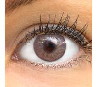 GLAMLENS lentillas de color - Marrón (Bilbao Brown) + contenedor. 1 par (2 piezas) 90 Días Sin Graduación 0.00 dioptrías blandos Lentes de contacto marrones de hidrogel de silicona