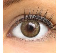 GLAMLENS lentillas de color - verde (Avila Green) + contenedor. 1 par (2 piezas) 90 Días Sin Graduación 0.00 dioptrías blandos Lentes de contacto verdes de hidrogel de silicona