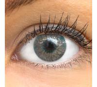 GLAMLENS lentillas de color - verde (Bilbao Emerald) + contenedor. 1 par (2 piezas) 90 Días Sin Graduación 0.00 dioptrías blandos Lentes de contacto verdes de hidrogel de silicona