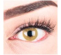 GLAMLENS lentillas de colores marrones Lacey Brown + contenedor. 1 par (2 piezas) - 90 Días - Sin Graduación - 0.00 dioptrías - blandos - Lentes de contacto marrón de hidrogel de silicona
