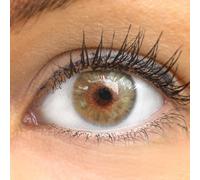 GLAMLENS lentillas de colores marrones Leon Hazel + contenedor. 1 par (2 piezas) - 90 Días - Sin Graduación - 0.00 dioptrías - blandos - Lentes de contacto marrón de hidrogel de silicona