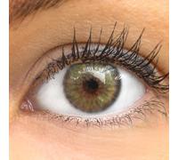 GLAMLENS lentillas de colores marrones Ronda Gray + contenedor. 1 par (2 piezas) - 90 Días - Sin Graduación - 0.00 dioptrías - blandos - Lentes de contacto marrón de hidrogel de silicona