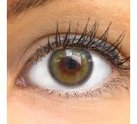 GLAMLENS Olive Grove (verde corporal) lentillas de color - 1 par (2 piezas) 3 mes coloreado Sin Graduación 0.00 dioptrías blandos - lentillas mensuales de color verde sutil y aspecto natural