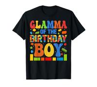 Glamma Of The Birthday Boy Building Block Fiesta de cumpleaños Camiseta