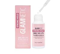 Glamnetic Pegamento para uñas Super Strong Brush On | Aplicador con punta de pincel, sin complicaciones, apto para viajes, vegano | Durable y duradero | .24 onzas