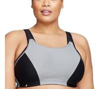 Glamorise Adjustable Wire-Free Sport Bra, Sujetador para Mujer, Negro (Black/Grey), 80D