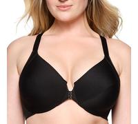 Glamorise Front-Closure Wonderwire Bra Underwire 1247 Sujetador Plunge, Opaco, Negro, 44E para Mujer