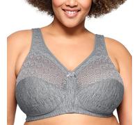 Glamorise Full Figure MagicLift Comfort Bra with Posture Back #1064, Sujetador con Copa Completa para Mujer, Gris (Gray Heather 021), 95E