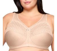 Glamorise Full Figure MagicLift Comfort Bra with Posture Back #1064, Sujetador con Copa Completa para Mujer, Beige (Café 211), 105F