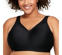 Glamorise Full Figure MagicLift Seamless Wirefree Sports Bra #1006, Sujetador con Copa Completa para Mujer, Negro (Black 002), 75H