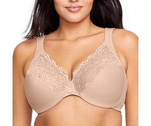 Glamorise Low Cut Wonderwire Lace Bra Underwire #1240, Sujetador plunge Mujer, Beige (Cafe), 110F