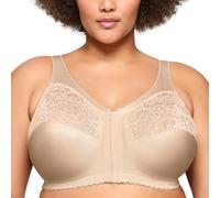 Glamorise Magic Lift Full Figure Support Front Close Bra Sujetador Cotidiana, Beige (Blush), 125C para Mujer