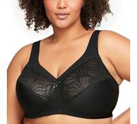 Glamorise MagicLift #1010-Sujetador de sujeción Natural sin Aros Sujetador de Cobertura Completa, Traslúcido, Negro, 130C para Mujer