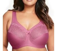 Glamorise MagicLift Brasier de Soporte Natural sin Varillas #1010 Sujetador de Cobertura Completa, Transparente, Rojo púrpura, 80E para Mujer