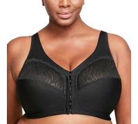 Glamorise MagicLift #1210-Brasier de Forma Natural sin Varillas Sujetador de Cobertura Completa, Transparente, Negro, 120E para Mujer
