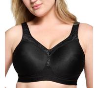 Glamorise MagicLift Seamless Bra Wirefree #1007 Sujetador de Cobertura Completa, Opaco, Black, 100E para Mujer
