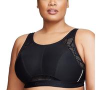 Glamorise No- Sweat Mesh Sports Bra Wirefree #1068 Sujetador Deportivo, Semitranslúcida, Negro, 34C para Mujer