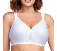 Glamorise Plus-Size T-Shirt Bra with Seamless Straps, Sujetador para Mujer, Blanco (WHT), 95D (Talla del Fabricante:110D)
