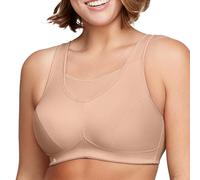 Glamorise Sport-Bustier BH mit perfektem Halt, Sujetador para Mujer, Beige (Cafe), 90E (Talla del Fabricante: 40DD)
