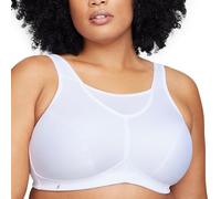 Glamorise Sport-Bustier BH mit perfektem Halt, Sujetador para Mujer, Blanco (White), 105D (Talla del Fabricante: 46D)