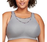 Glamorise Sport-Bustier BH mit perfektem Halt, Sujetador para Mujer, Plateado (Soft Gray), 100H (Talla del Fabricante: 44G)