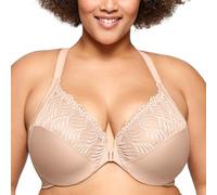 Glamorise Wonderwire 1246-Estructura de Nadador Sujetador de Cobertura Completa, Opaco, Marrón (Café), 40G para Mujer