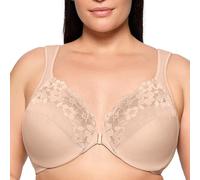 Glamorise Wonderwire Coton Clip Frontal Armature #1241 Plunge Bra, Opaco, Carne, 105E para Mujer