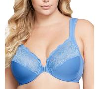 Glamorise Front Close Underwire Bra, Sujetador con copa completa para Mujer, Azul (Blue), 105F (Talla del fabricante: 40F)