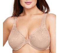 Glamorise Wonderwire Lace Front-closure Underwire #9245, Sujetador con copa completa Mujer, Beige (Cafe), 90C