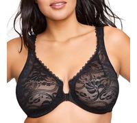Glamorise Wonderwire Lace Front-closure Underwire #9245, Sujetador con copa completa Mujer, Negro, 120F