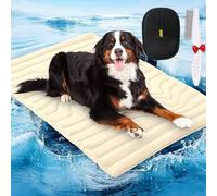Glamormalls - Alfombrilla de refrigeración para perros, almohadilla de refrigeración para perros 2025, portátil, antideslizante, lavable, para mascotas, para perros y gatos (blanco, S: 20 x 16
