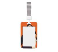 Glamorous - Funda protectora para tarjetas de identificación de mujer con pelo largo y negro, de plástico duro, para enfermeras y oficina