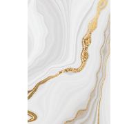 Glamorous White and Gold Marble Grid Notebook: Luxe Graph Paper Journal for Students: 6x9 Inches Premium Grid Pages, Elegant Marble Cover Design