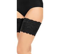 GLAMORY Calentador de piernas anti rozaduras para mujer, 100 denier, Negro, XL