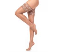 GLAMORY Medias sin tirantes 'Comfort 20 Halterlose Strümpfe' beige XXL EUR
