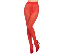 Glamory Ouvert 20 Pantimedias entrepierna Rojo L