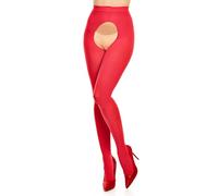 Glamory Ouvert 60 Sobrepantalón-Medias, Rojo, 4XL Women's